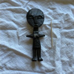 Handcrafted Black Wooden Figurine
